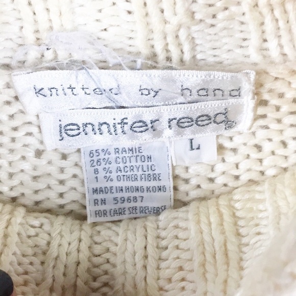 VINTAGE Hand Knitted Jennifer Reed Sweater size L - Picture 5 of 11